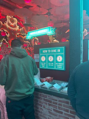 Area to get utensils  at Luc Lac Vietnamese Kitchen in Portland