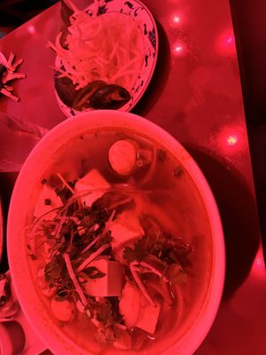 Tomyum pho and the tofu spring rolls  at Luc Lac Vietnamese Kitchen in Portland