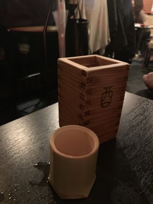 Sake made using water from Mt. Fuji at Vowz Bar in Tokyo