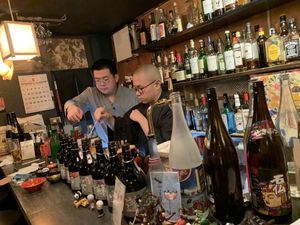 the bar at Vowz Bar in Tokyo