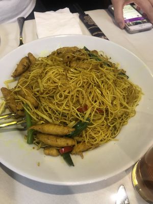 Chicken and noodles  at Wing Wah in Birmingham