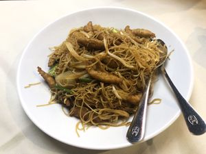 Chicken Singapore vermicelli  at Wing Wah in Birmingham