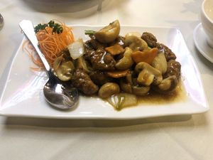 Mock beef in oyster sauce  at Wing Wah in Birmingham
