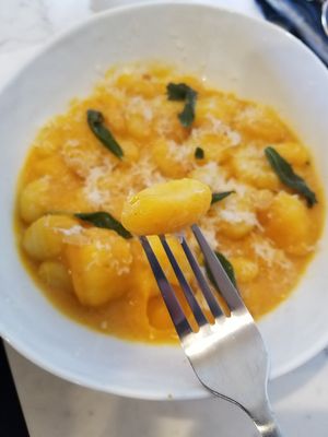 Butternut squash gnocci at Alma Organic in Burbank