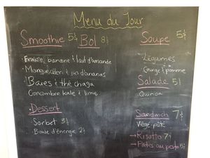 The menu of the day at Bistro Pointe Taylor in New Richmond