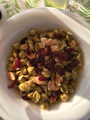 Pasta with pesto - delicious! at Bistro Pointe Taylor in New Richmond