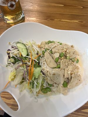 Vegan chicken in creamy coconut penut Saus   at Ho Vang in Berlin