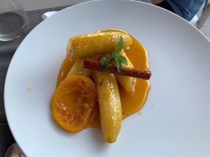 Lovely caramelised banana 😁 at Kritamo in Rhodes