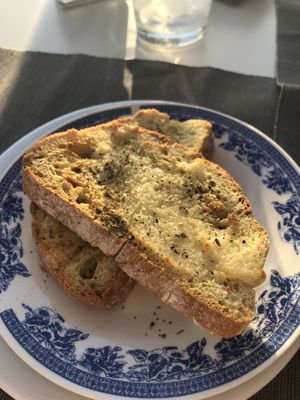 Garlic bread at Kritamo in Rhodes