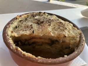 Moussaka  at Kritamo in Rhodes