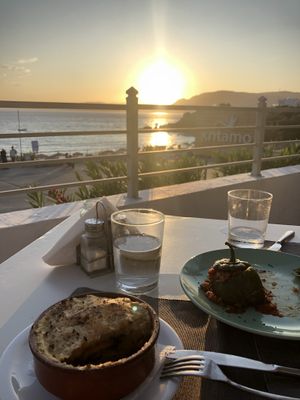 What a view for dinner! at Kritamo in Rhodes