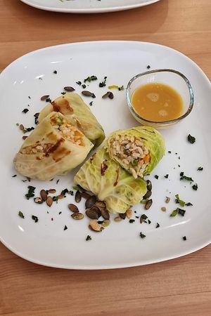 Chard rolls stuffed with brown rice at 3 4 4 in Alicante