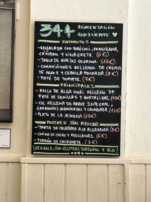 Menu of the dayy  at 3 4 4 in Alicante