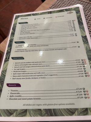 Most options are available as part of daily menu  at Makalu Veggie in Alicante