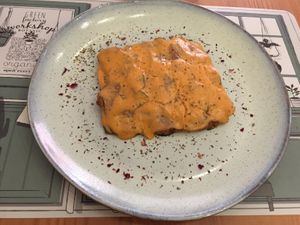 Raw vegan lasagna at 3 4 4 in Alicante