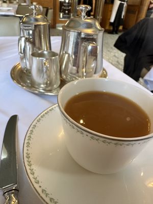 Tea with oat milk  at Bettys in York
