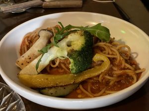 Arrabbiata pasta noodle with grilled veggie  at Diner Jackie 다이너재키 in Seoul