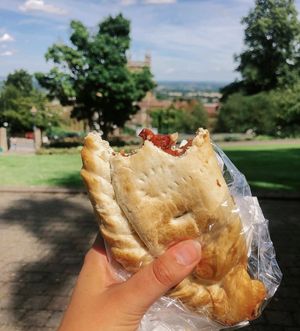 Vegan bean pasty  at Abbey Road Coffee in Malvern