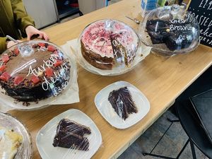 Vegan cakes  at Abbey Road Coffee in Malvern