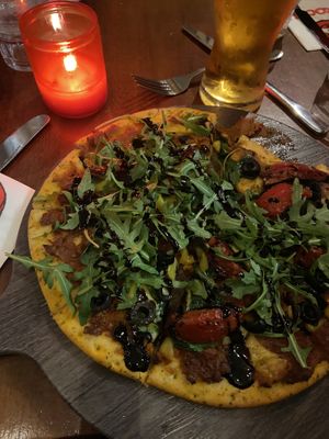 Awesome vegan pizza and gluten free crust   at Scoozi in Picton