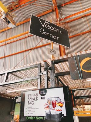 Vegan corner at Yellow Green Farmers Market in Hollywood