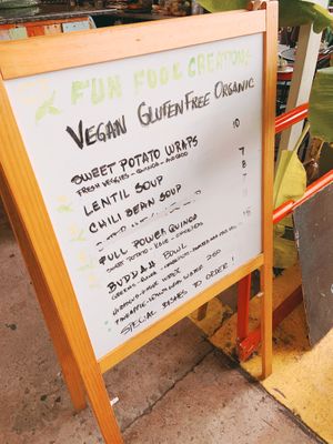 Vegan options at Yellow Green Farmers Market in Hollywood