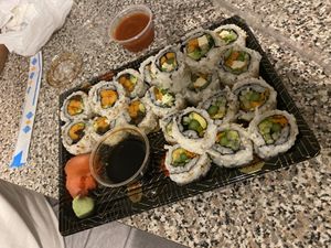 Sweet potato roll (no spicy mayo), tofu roll, veggie roll at Sushi-2-Go in Gainesville