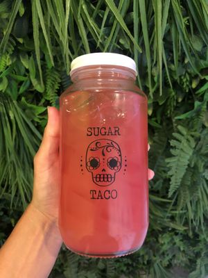 watermelon agua fresca  at Sugar Taco in Los Angeles