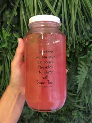 watermelon agua fresca  at Sugar Taco in Los Angeles