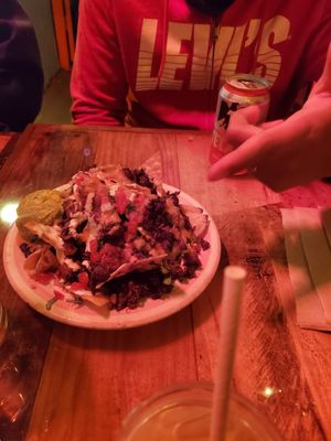 Half Nachos. Pretty good portion ! at Sugar Taco in Los Angeles