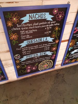 Menu at Sugar Taco in Los Angeles