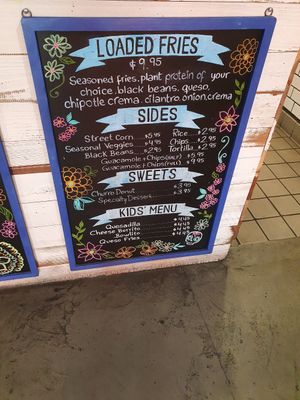 Menu at Sugar Taco in Los Angeles