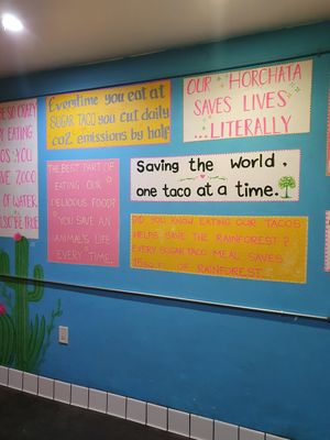 Decor at Sugar Taco in Los Angeles