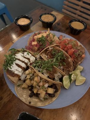 One of every taco  at Sugar Taco in Los Angeles