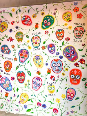 Interior wall at Sugar Taco in Los Angeles