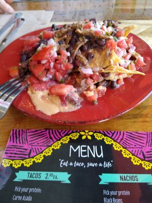 Half nacho order at Sugar Taco in Los Angeles