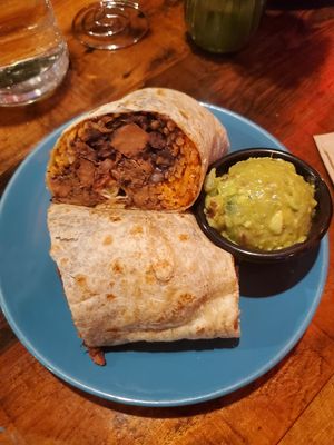 Burrito with jackfruit carnitas! at Sugar Taco in Los Angeles