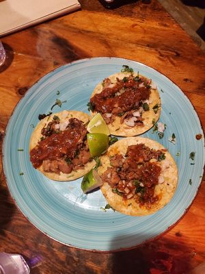 Tacos with carnitas! at Sugar Taco in Los Angeles