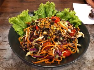 Tea leafs salad  at 29 Coffties in Chiang Mai