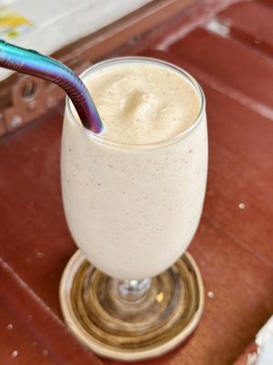 Banana oats peanut butter smoothie (55 THB)  at 29 Coffties in Chiang Mai