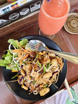 Pad Thai rice noodles (80 THB)  at 29 Coffties in Chiang Mai