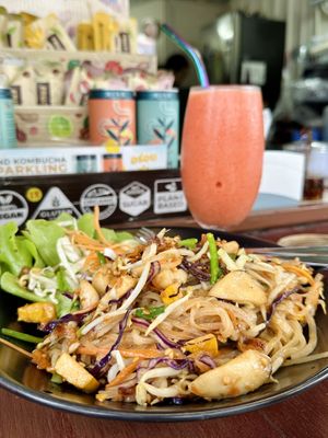 Pad Thai rice noodles (80 THB)  at 29 Coffties in Chiang Mai