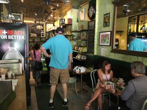 Inside: this gives you an idea of the size of this place. at The Green Bean Cafe in New York City