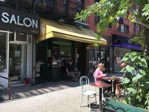 View from front of venue, showing outdoor seating. at The Green Bean Cafe in New York City