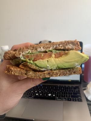 Vegan BLT with avocado   at The Green Bean Cafe in New York City