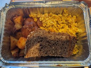 Tofu breakfast special at The Green Bean Cafe in New York City