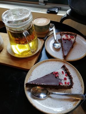 Chocolate Tarte 😋 at Timm's Café in Darmstadt