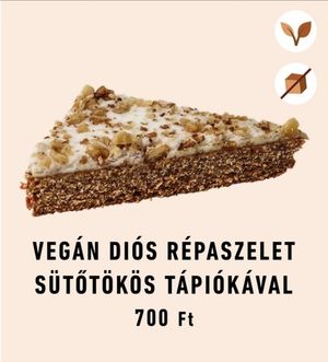 Vegan walnut-carrot cake with pumpkin tapioca at Cafe Frei in Budapest