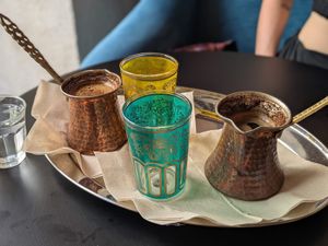 Arab coffee at Cafe Frei in Budapest