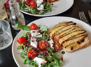 Vegan lasagna at Café Holmgången in Malmo
